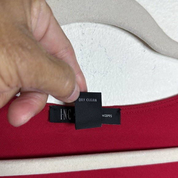 (T6)INC INTERNATIONAL CONCEPTS Women's Sparkly Red Midi Dress with Rhinestones,M - Picture 5 of 11